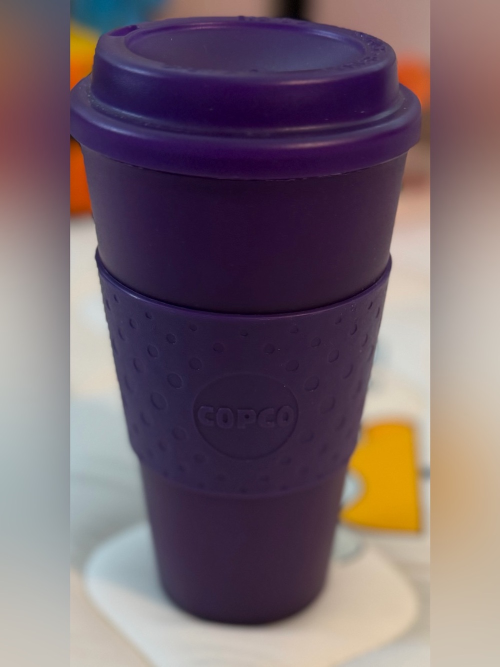 purple Copco Acadia travel mug